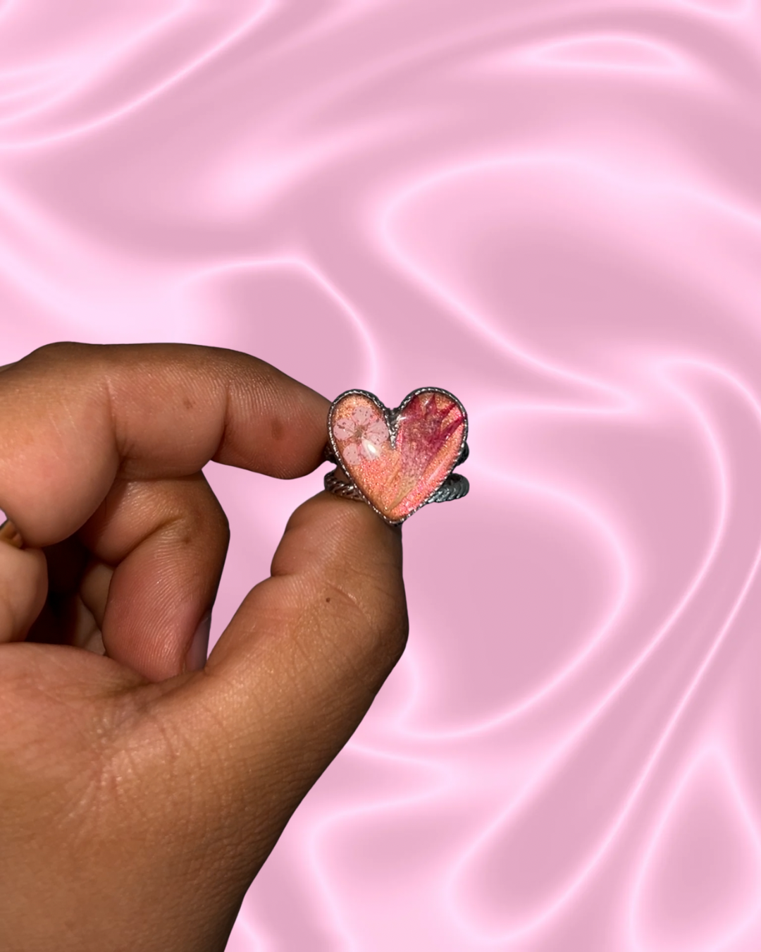 Raspberry Sorbet Heart Ring