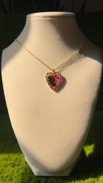 Baby Doll Flower Heart Necklace
