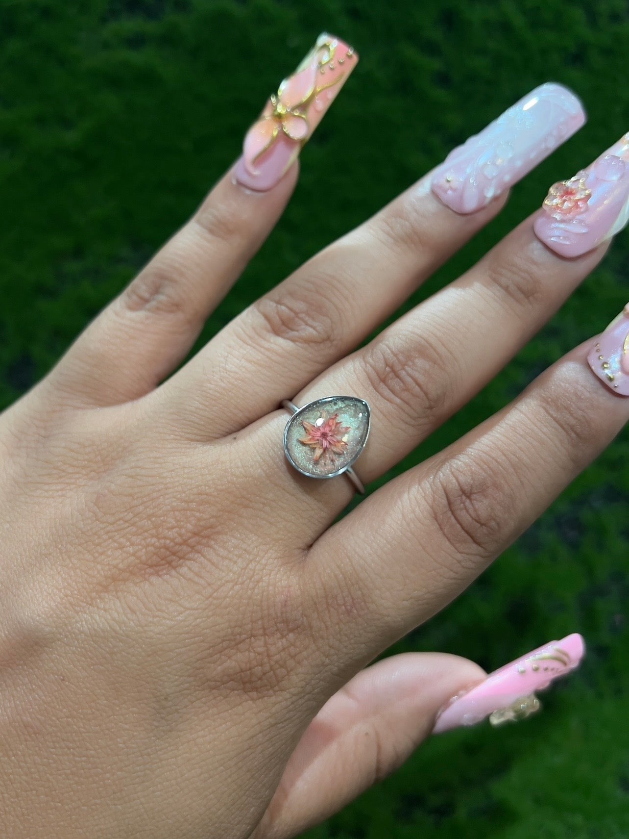 Free Soul Real Flower Ring