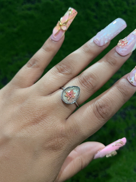 Free Soul Real Flower Ring