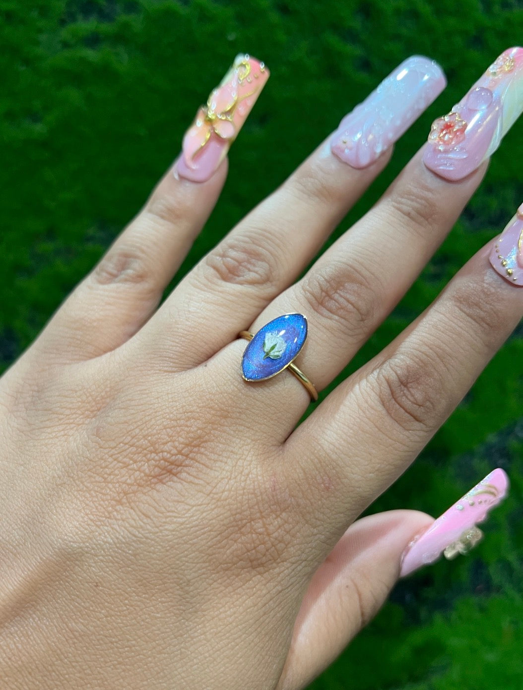 Flower Sky Real Flower Ring