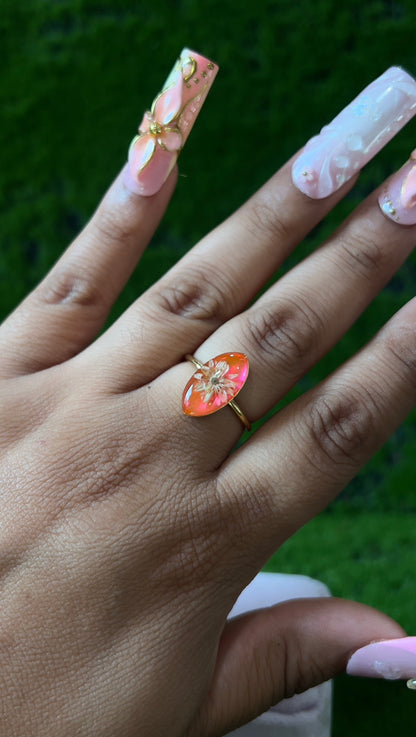 Sweet Blossom Real Flower Ring