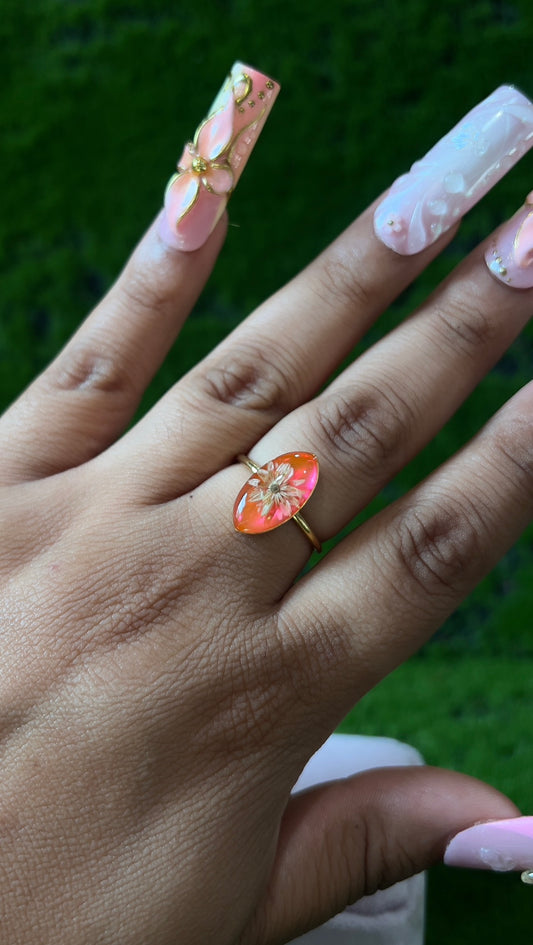 Sweet Blossom Real Flower Ring