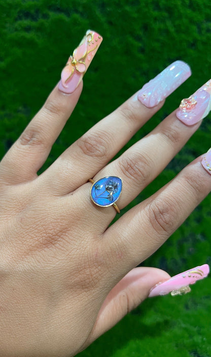 Reaching for the Stars Real Flower Ring