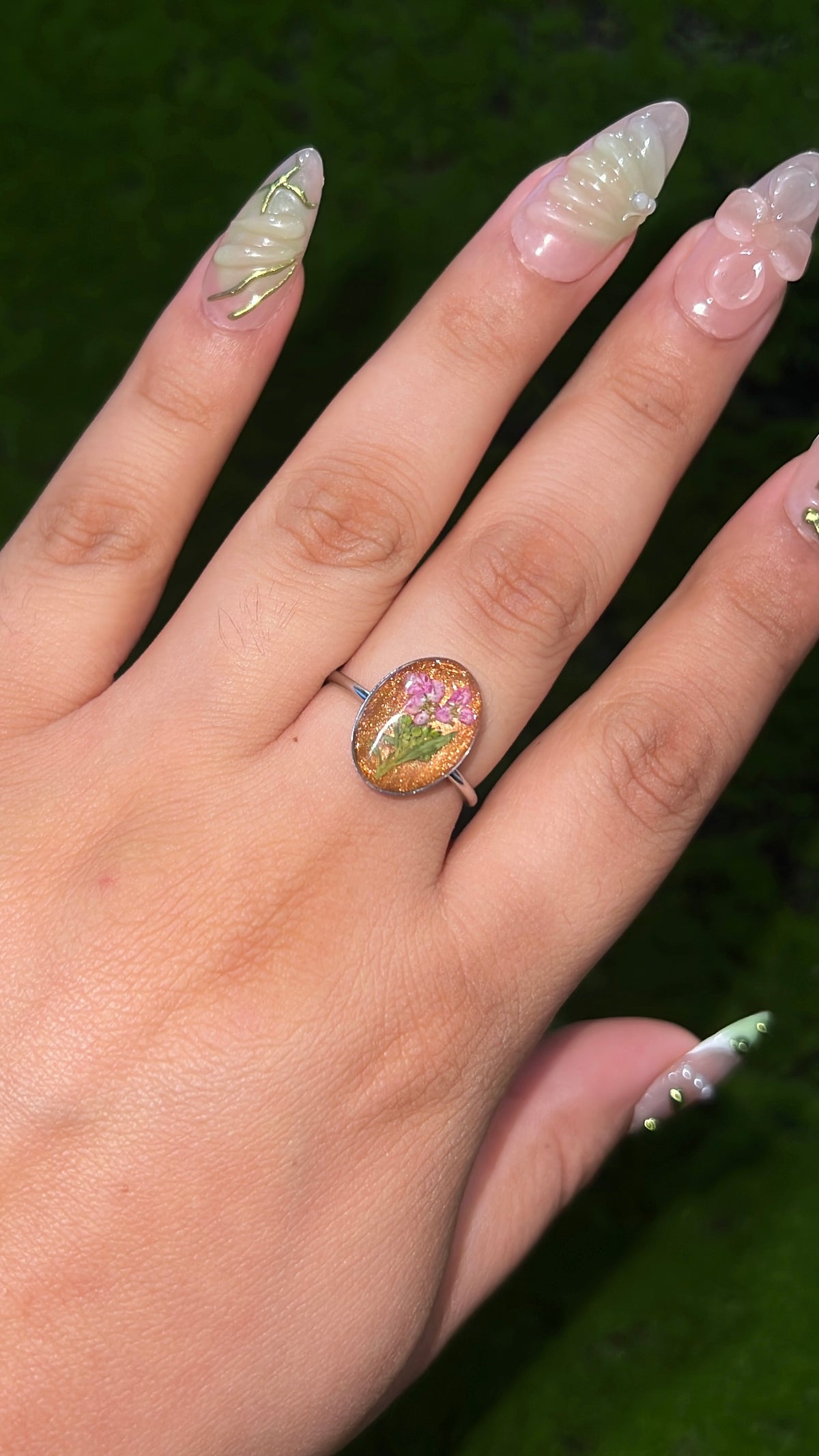 Fall Real Flower Ring