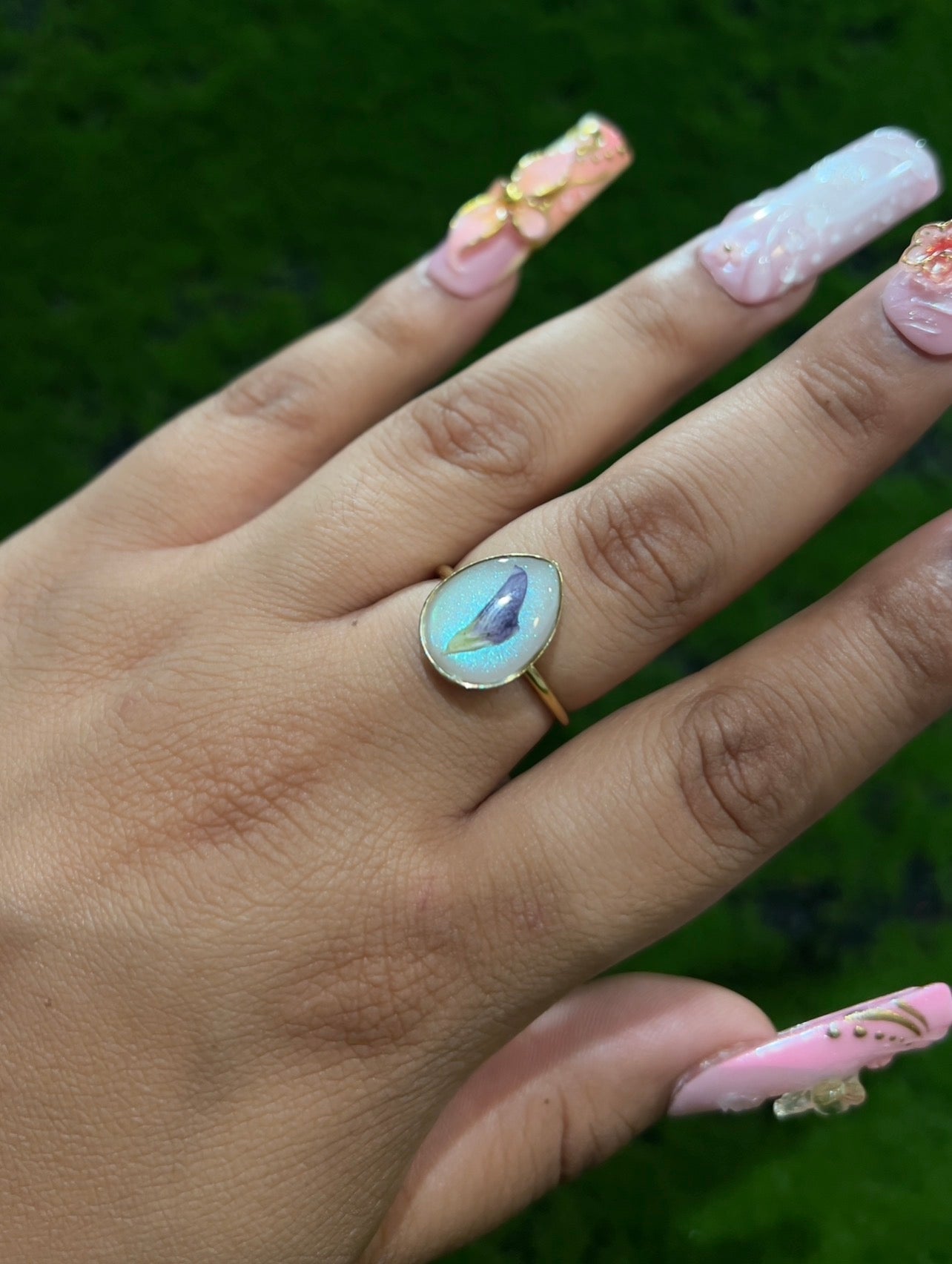 With the Breeze Real Flower Ring