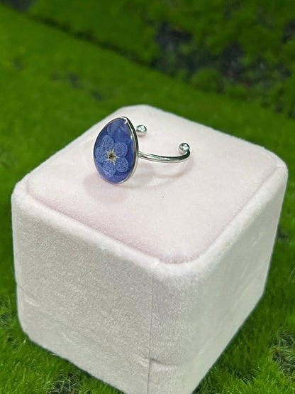 Missing You Real Flower Ring