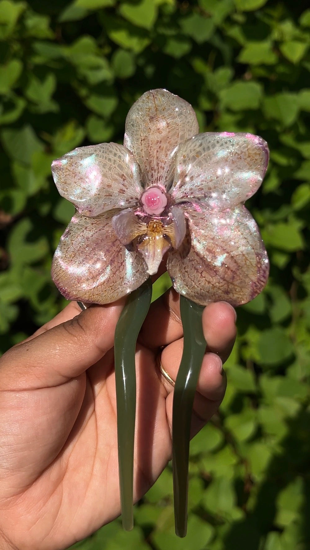 Flora Real Orchid Hair Pin (Lg)