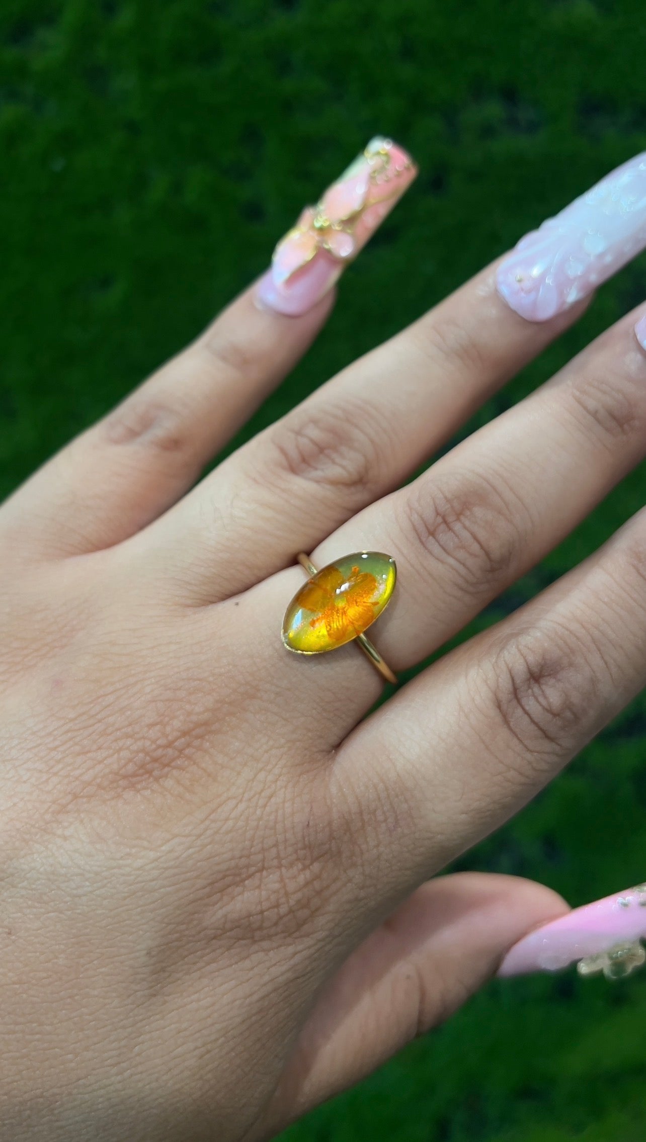 Tropical Gurl Real Flower Ring
