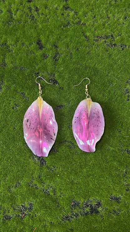 Delilyrious Real Lily Petal Earrings