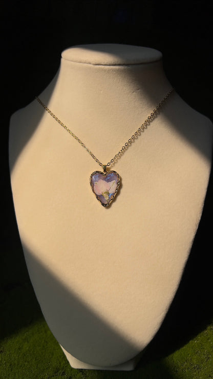 Larkspur Skies Heart Necklace
