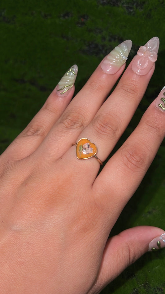 Sunset Garden Real Flower Ring