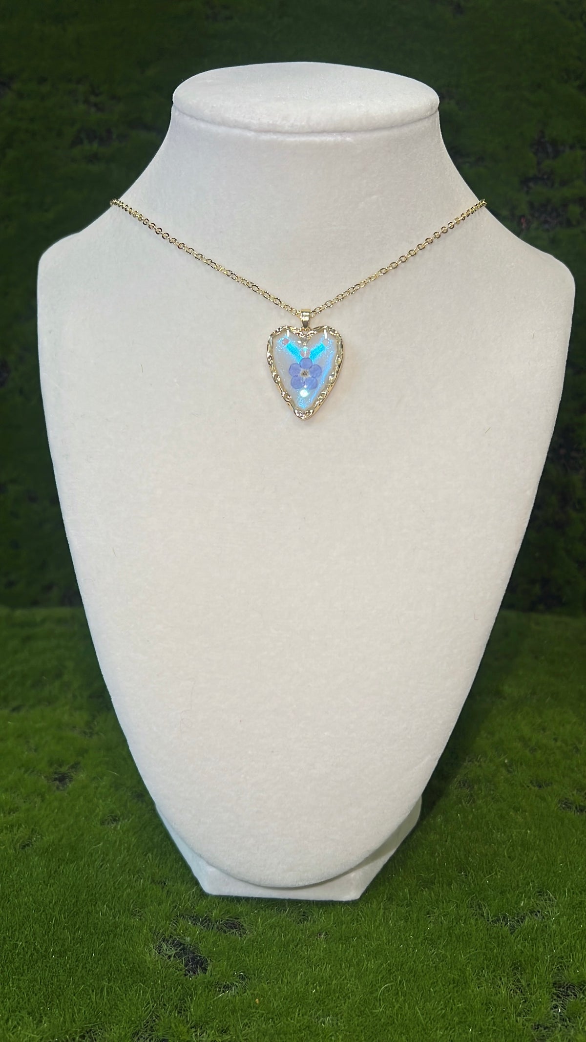 In the Stars Real Flower Heart Necklace