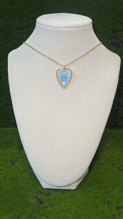 In the Stars Real Flower Heart Necklace