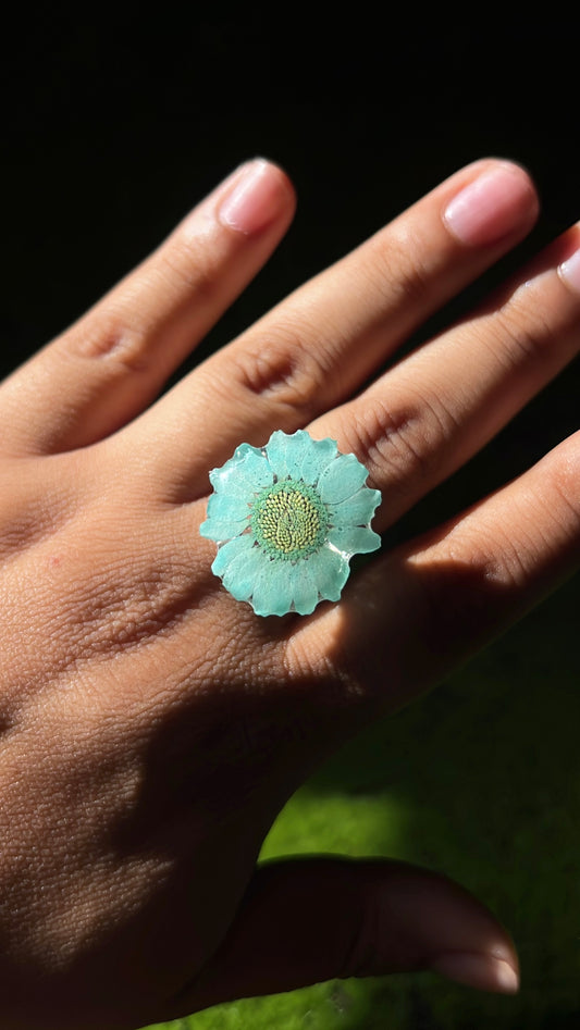 Sea Luminary Real Flower Ring