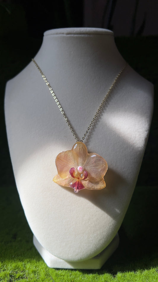 Sun Kissed Real Orchid Orchid Necklace