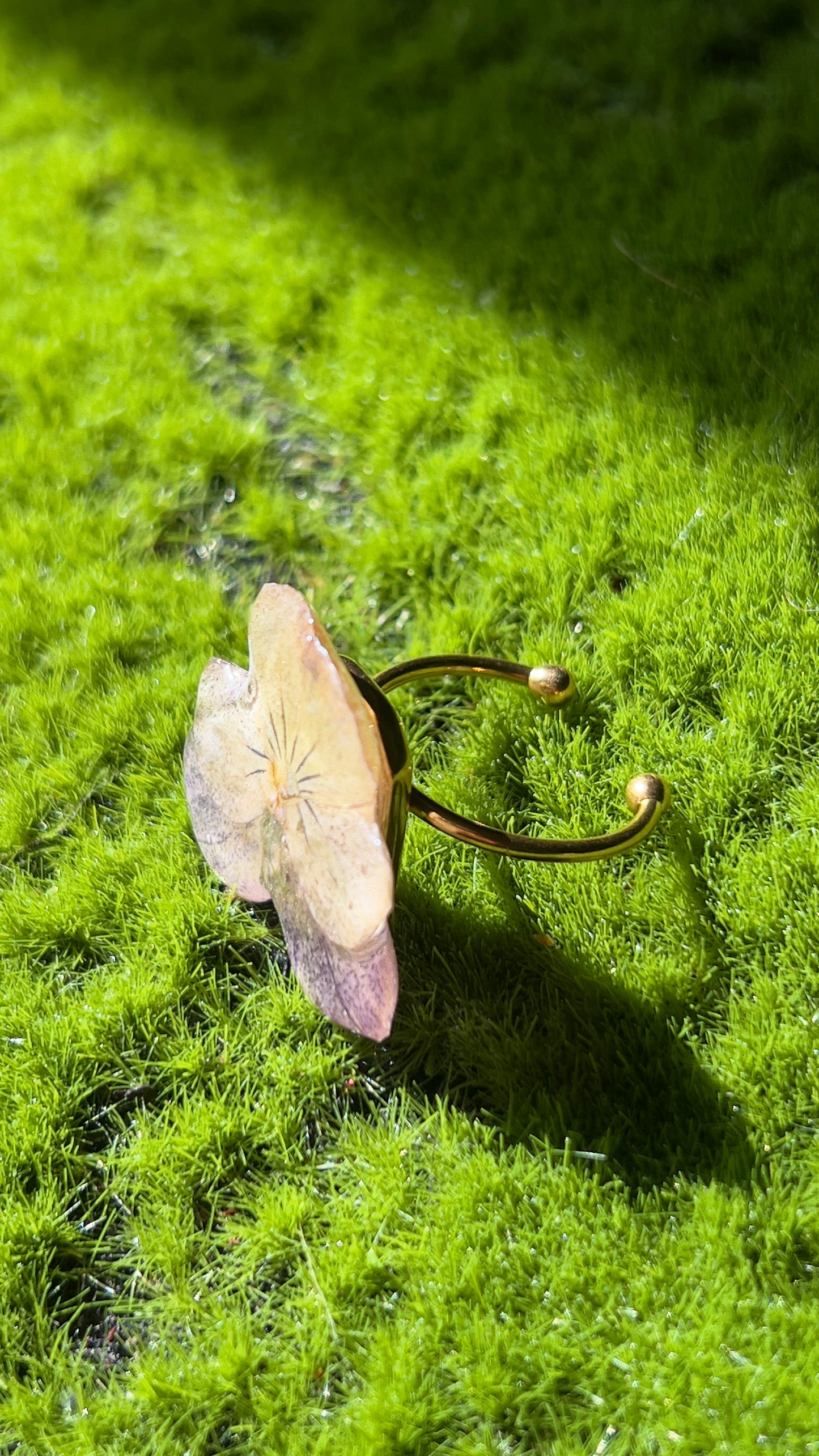Golden Garden Real Flower Ring