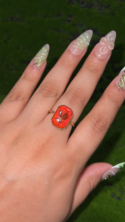 Passion Real Flower Ring