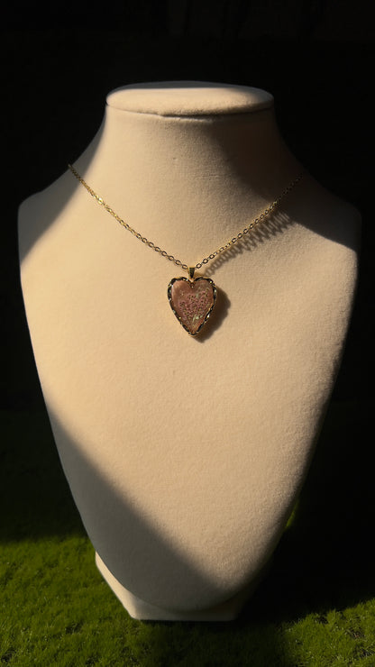 Lavender Cottage Flower Heart Ring