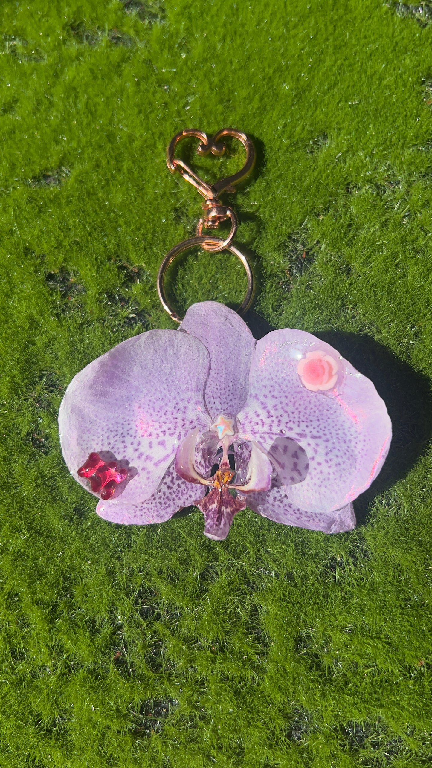 Yummy Real Orchid Purse Charm