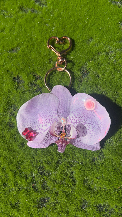 Yummy Real Orchid Purse Charm