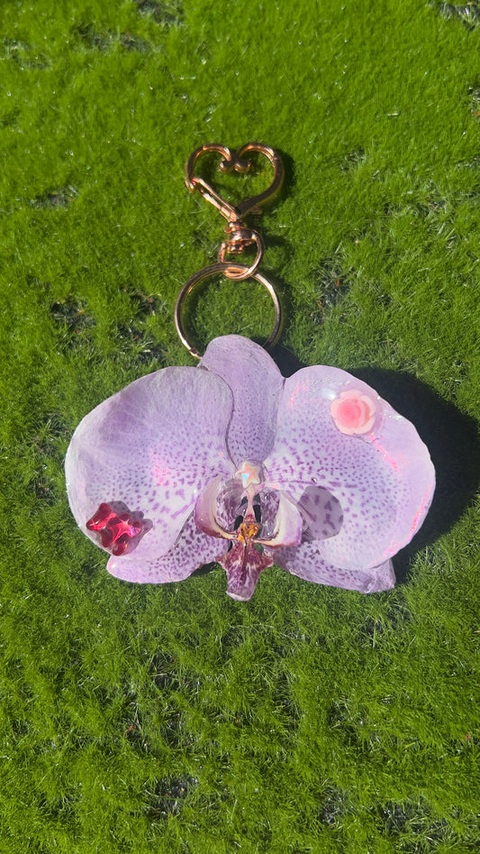 Yummy Real Orchid Purse Charm