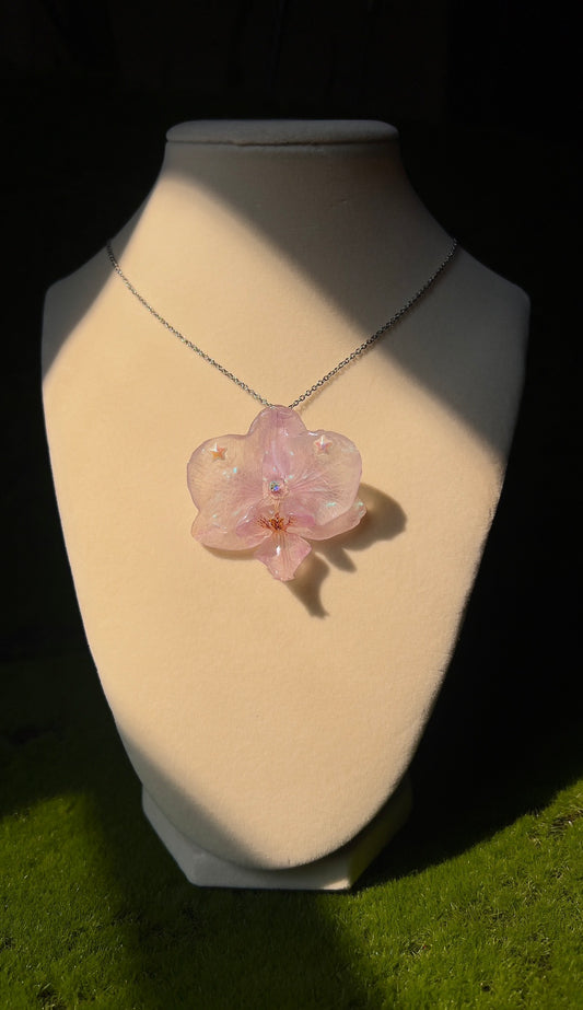Starry Garden Real Orchid Necklace