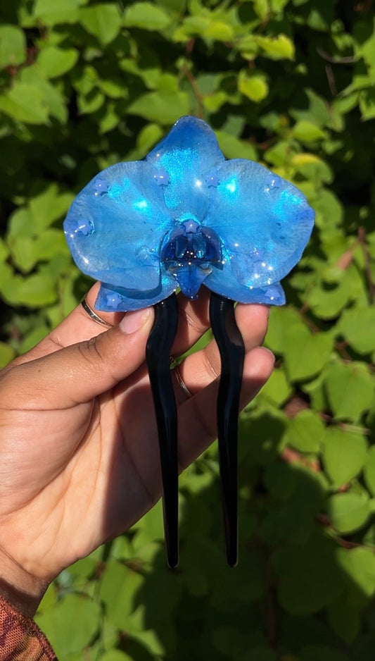 Ethereal Skies Real Orchid Hair Pin (Lg)