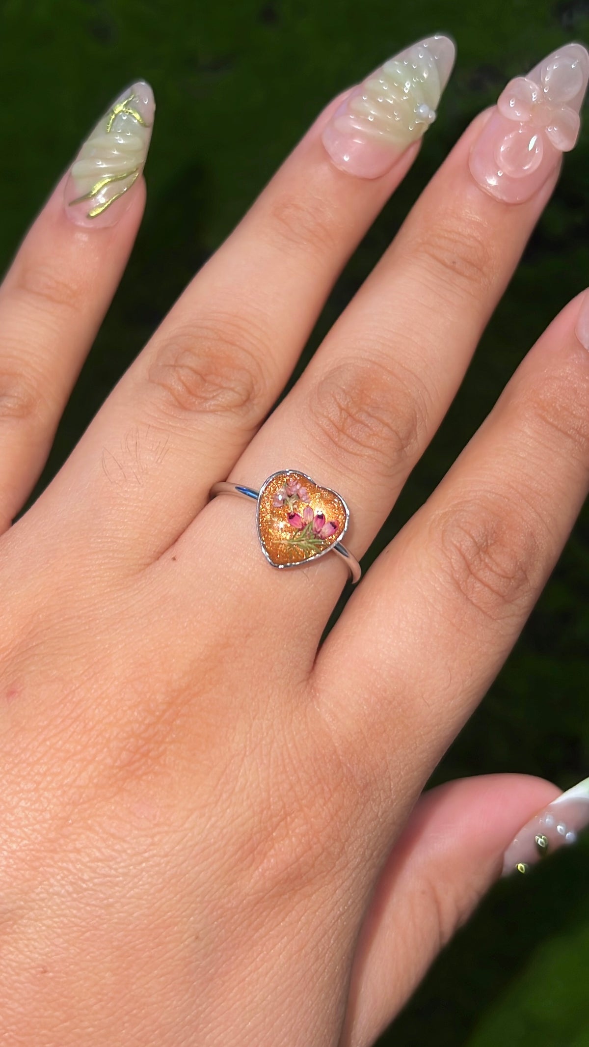 Winter’s Harvest Real Flower Ring
