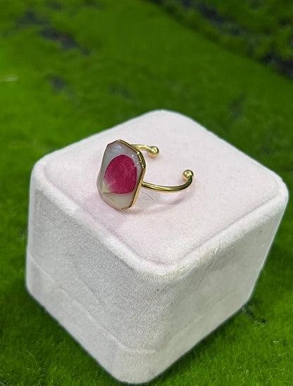 Rose Petal Real Flower Ring