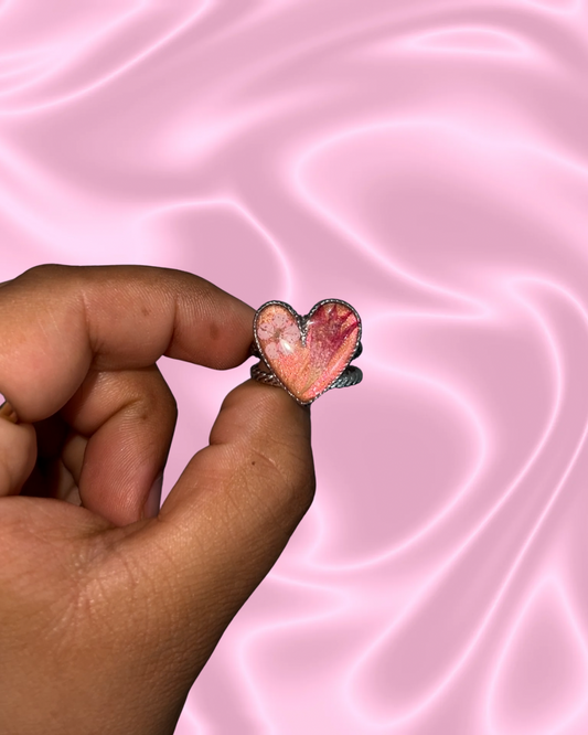 Raspberry Sorbet Heart Ring