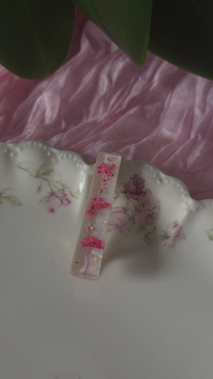 Flowers and Gold Barrette