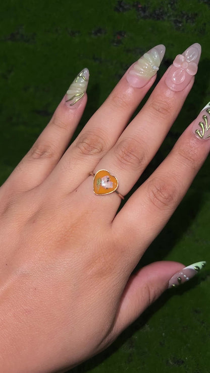 Sunset Garden Real Flower Ring