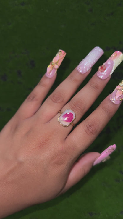 Rose Petal Real Flower Ring