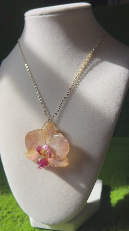 Sun Kissed Real Orchid Orchid Necklace