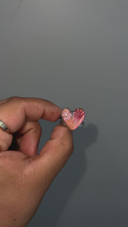 Raspberry Sorbet Heart Ring