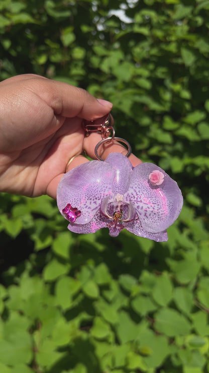Yummy Real Orchid Purse Charm