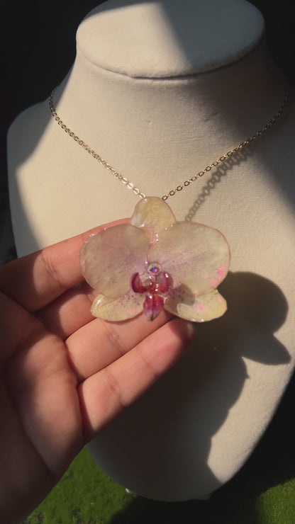 Whimsy Girl Summer Real Orchid Necklace