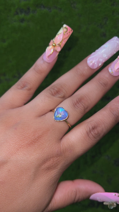 Ballerina Star Show Real Flower Ring