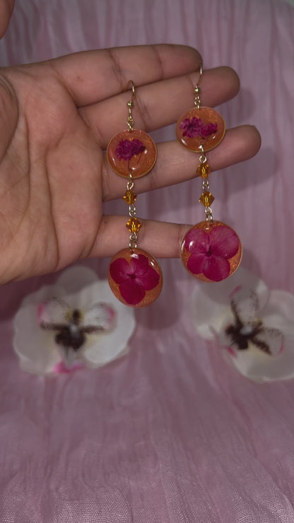 Hydrangea Sunrise Earrings