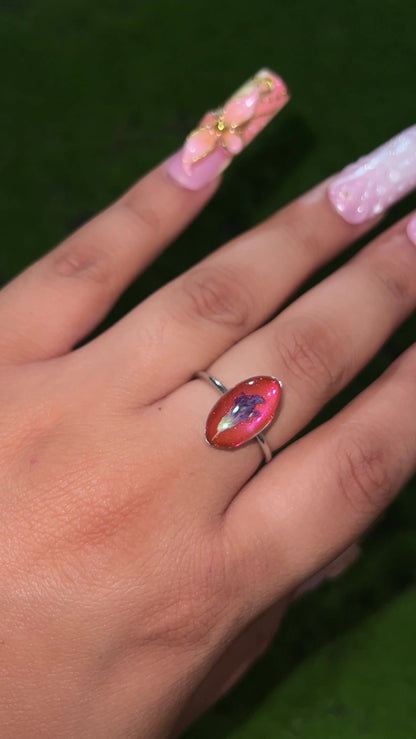 Glitz and Glam Real Flower Ring