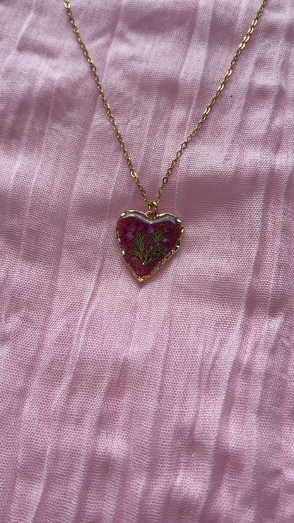 Raspberry Delights Heart Necklace