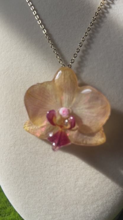 Sun Kissed Real Orchid Orchid Necklace