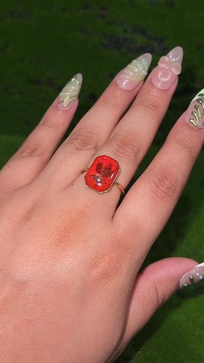 Passion Real Flower Ring