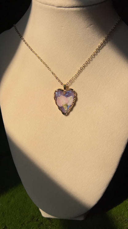 Larkspur Skies Heart Necklace