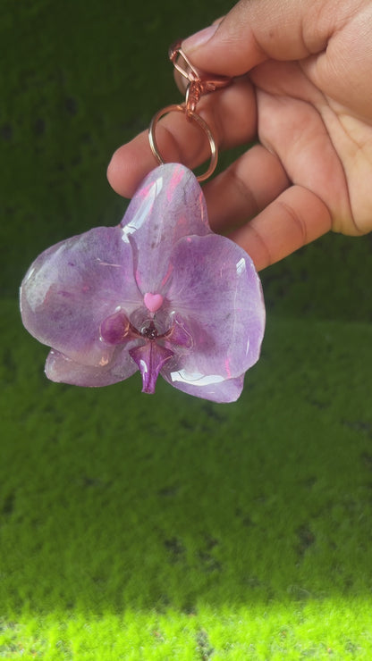 Love Spell Real Orchid Purse Charm