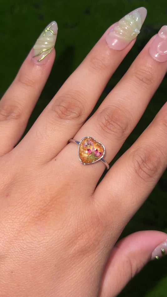 Winter’s Harvest Real Flower Ring