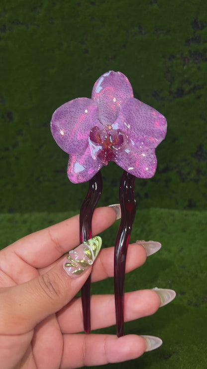 To Fall in Love Real Orchid Hair Pin