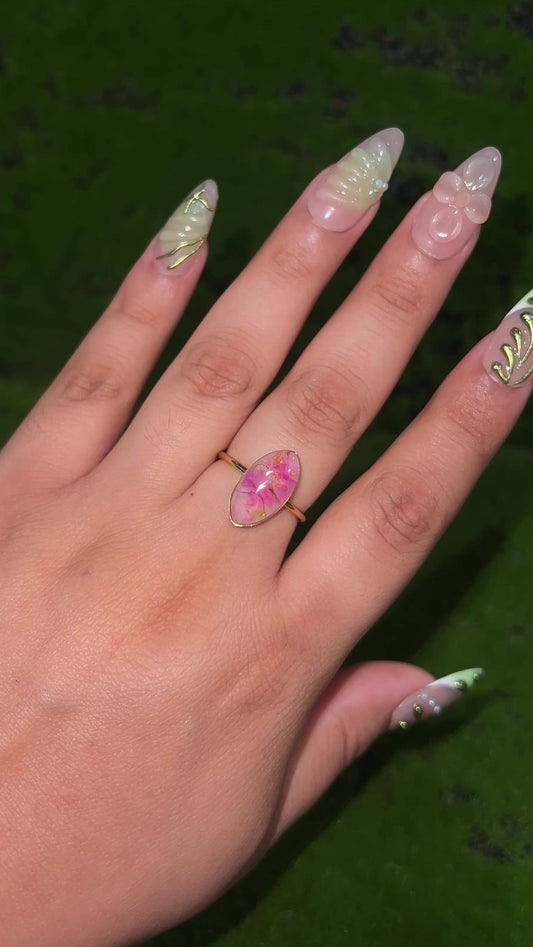 Fairy Trace Real Flower Ring