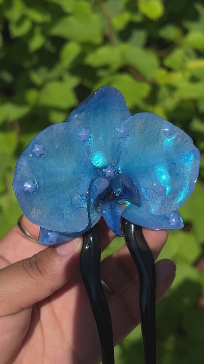Ethereal Skies Real Orchid Hair Pin (Lg)